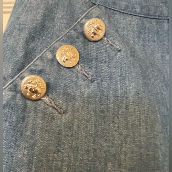 SALE Brooks Brothers Sailor Blue Chambray Pants Girls Sz 14 W/Adjustable Waist - Picture 6 of 6